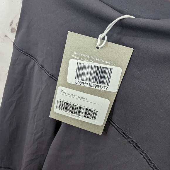 Everlane Shorts Women Gray Purple Biker The Perform Bike High Rise 8 Inch - Picture 10 of 11